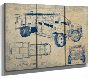 Ford f450 Rescue Wall Art from Bella Frye.