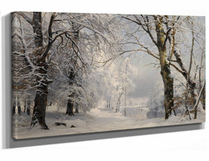 Anders Andersen Lundby Forest In Winter By Anders Andersen Lundby