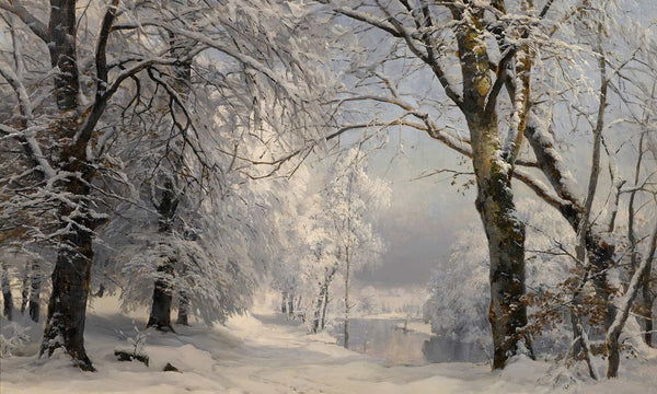 Anders Andersen Lundby Forest In Winter By Anders Andersen Lundby