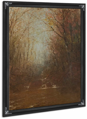 Forest Interior With Stream By John Frederick Kensett