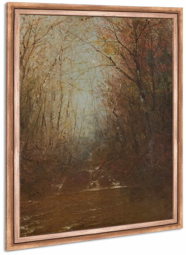 Forest Interior With Stream By John Frederick Kensett