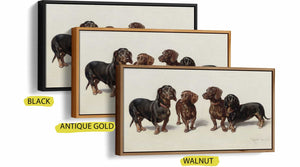 Carl Reichert Four Dachshunds By Carl Reichert