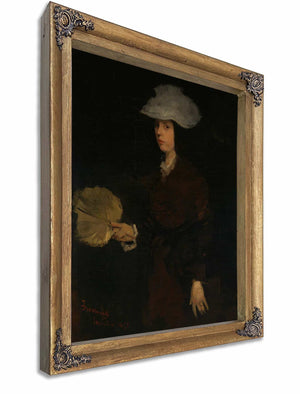 Lady With Fan By Frank Duveneck