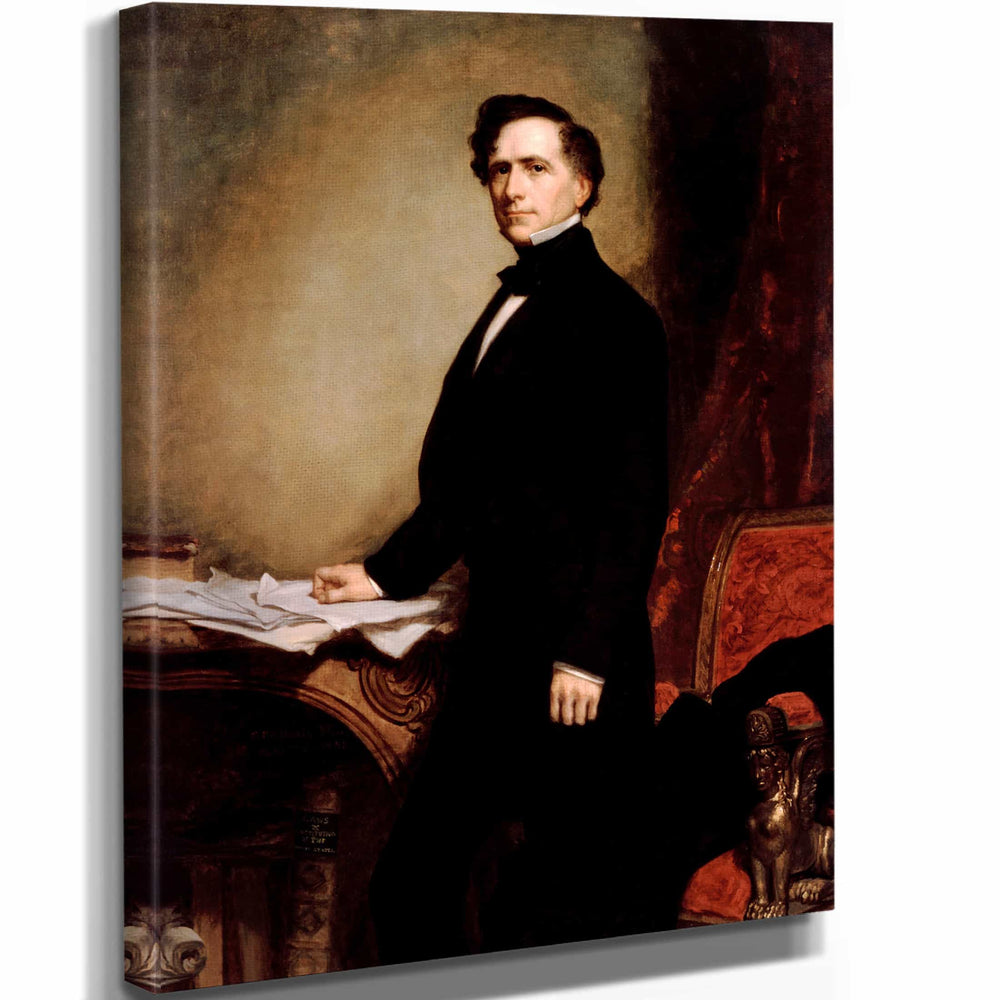 George Peter Alexander Healy 11" x 14" / Stretched Canvas Wrap Franklin Pierce By George Peter Alexander Healy  1