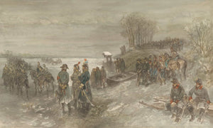 Charles Rochussen Franse Troepen Trekken Over Een Bevroren Rivier (1888) By Charles Rochussen