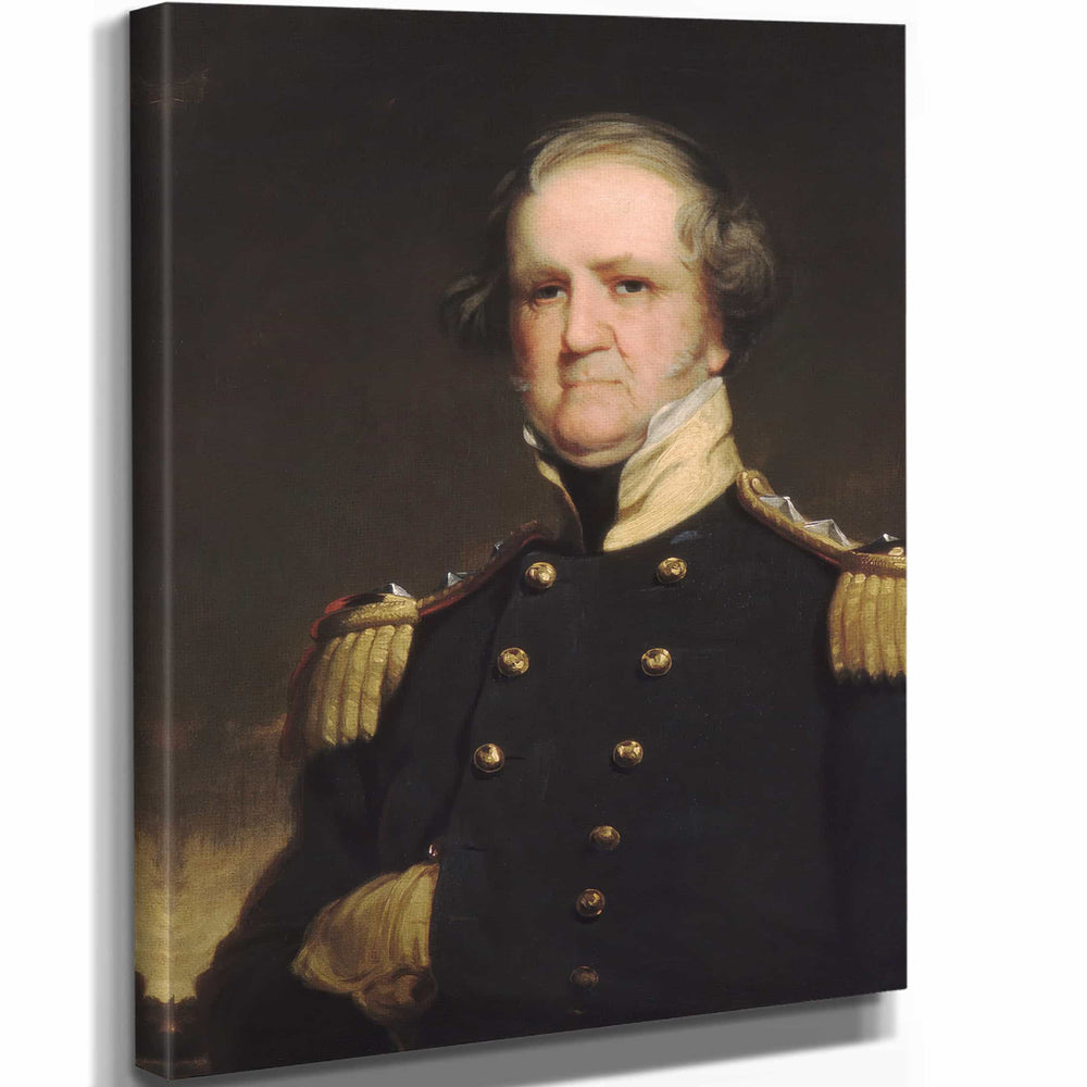 Robert Walter Weir 11" x 14" / Stretched Canvas Wrap General Winfield Scott By Robert Walter Weir