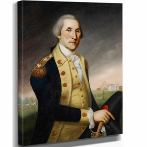 Charles Willson Peale 11" x 14" / Stretched Canvas Wrap George Washington At Princeton By Charles Willson Peale