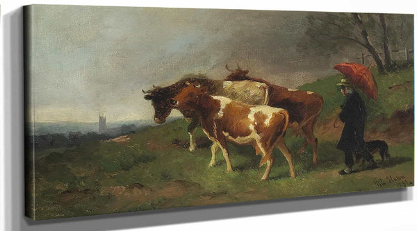 William Hahn Getting The Cattle Home By William Hahn