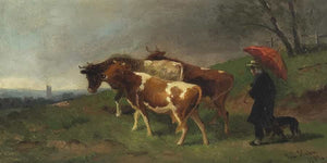 William Hahn Getting The Cattle Home By William Hahn