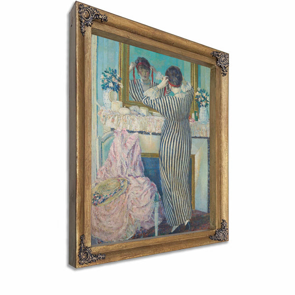 Girl Dressing Her Hair By Frederick Carl Frieseke