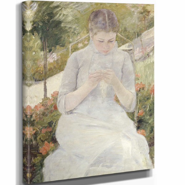 Mary Cassatt Girl In The Garden By Mary Cassatt