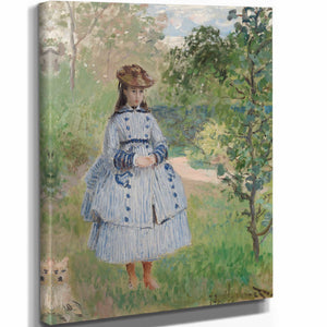 Girl With Dog By Claude Monet