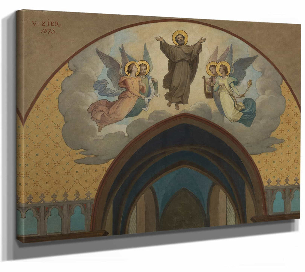 Victor Casimir Zier 14" x 11" / Stretched Canvas Wrap Glorification De Saint Leonard By Victor Casimir Zier