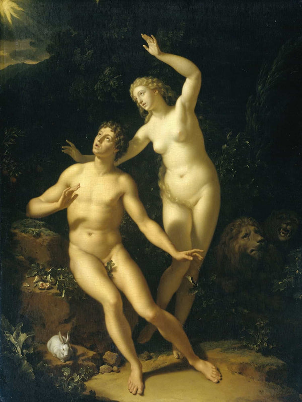 Adriaen Van Der Werff God Holds Adam And Eve Responsible By Adriaen Van Der Werff