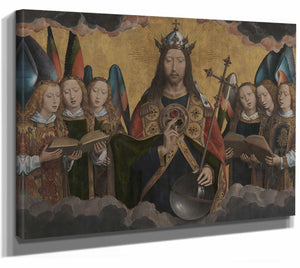 God The Father With Singing Angels By Hans Memling