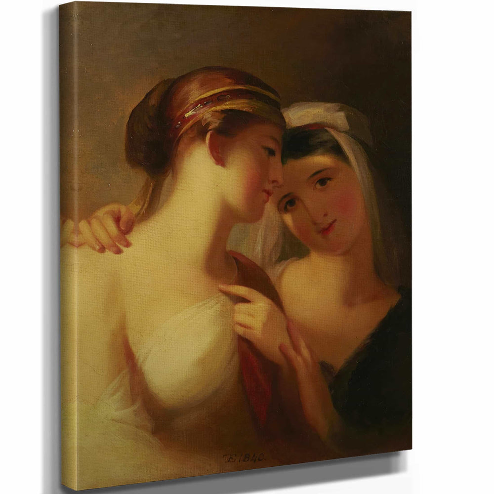 Thomas Sully 11" x 14" / Stretched Canvas Wrap Greek Girls By Thomas Sully