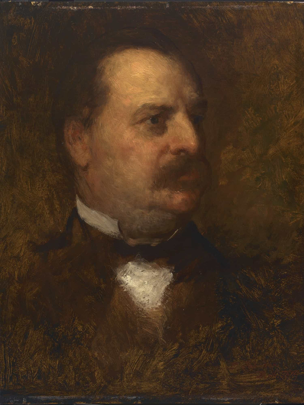 Eastman Johnson Grover Cleveland By Eastman Johnson