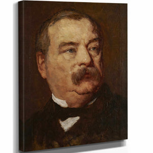 Thomas Eakins 11" x 14" / Stretched Canvas Wrap Grover Cleveland By Thomas Eakins