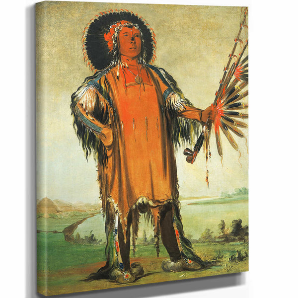 Ha Na Ta Nu Mauk Wolf Chief Head Chief Of The Tribe By George Catlin