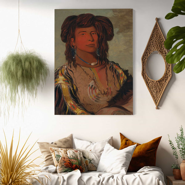 George Catlin Ha Won Je Tah One Horn Head Chief Of The Miniconjou Tribe By George Catlin