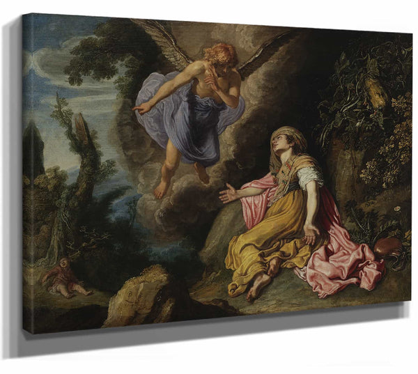 Pieter Lastman Hagar And The Angel By Pieter Lastman