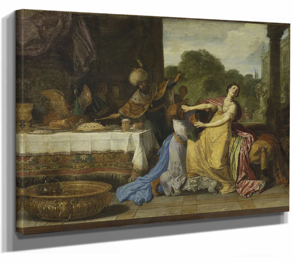 Pieter Lastman Haman Begging The Mercy Of Esther By Pieter Lastman