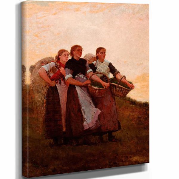 Winslow Homer 11" x 14" / Stretched Canvas Wrap Hark The Lark By Winslow Homer