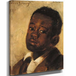 Alice Pike Barney 11" x 14" / Stretched Canvas Wrap Head Of A Negro Boy By Alice Pike Barney