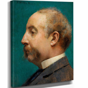 Gari Melchers 11" x 14" / Stretched Canvas Wrap Head Of Thomas Pitts By Gari Melchers