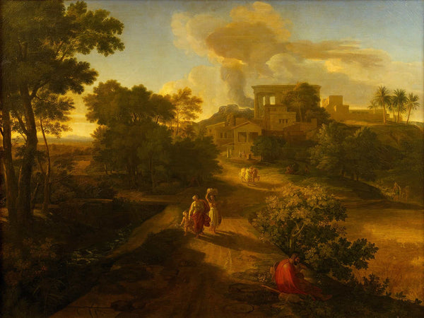 Christian Gottlieb Schick Heroic Landscape With Hagar And Ishmael By Christian Gottlieb Schick