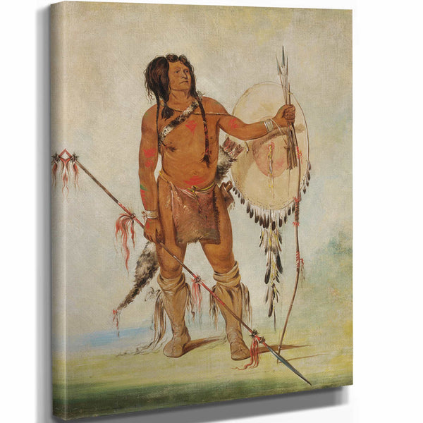 George Catlin 11" x 14" / Stretched Canvas Wrap His Oo San Chees Little Spaniard A Warrior By George Catlin