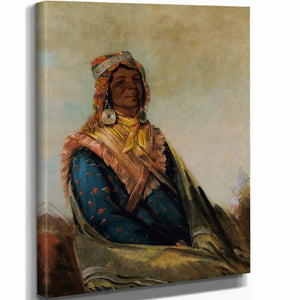 George Catlin 11" x 14" / Stretched Canvas Wrap Hol Te Mal Te Tez Te Neek Ee Sam Perryman By George Catlin