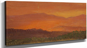 Frederic Edwin Church Hudson Valley And Distant Mountains At Sunset By Frederic Edwin Church