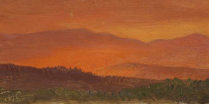 Frederic Edwin Church Hudson Valley And Distant Mountains At Sunset By Frederic Edwin Church