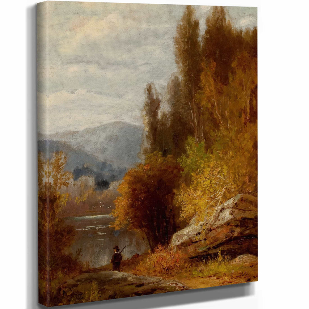 Benjamin Champney Hunter On The Path By Benjamin Champney