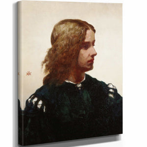 William Morris Hunt 11" x 14" / Stretched Canvas Wrap Ideal Head By William Morris Hunt