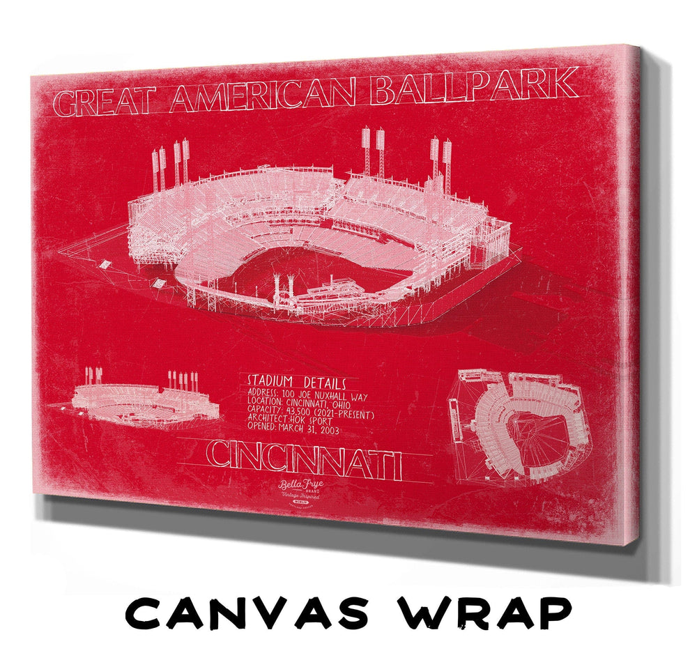 Bella Frye Home & Garden > Decor > Artwork Great American Ballpark Wall Art - Cincinnati Reds Print