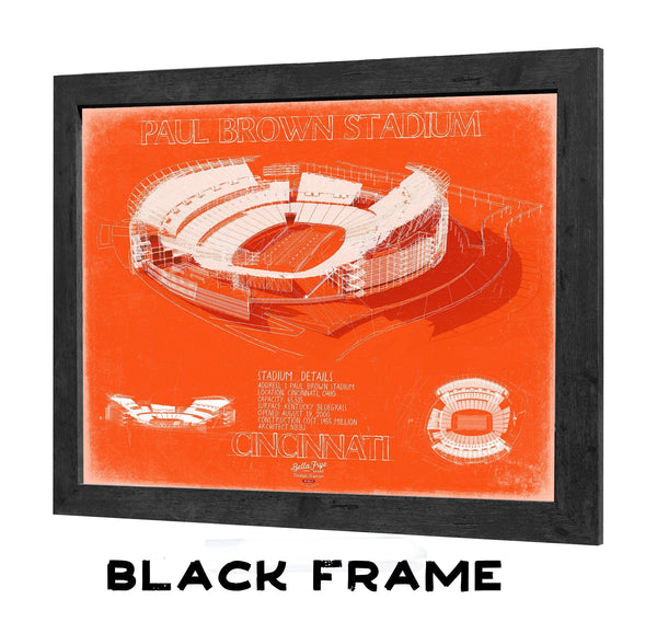 Bella Frye Home & Garden > Decor > Artwork Paul Brown Stadium Wall Art - Original Cincinnati Bengals Print