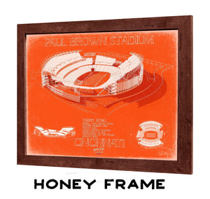 Bella Frye Home & Garden > Decor > Artwork Paul Brown Stadium Wall Art - Original Cincinnati Bengals Print