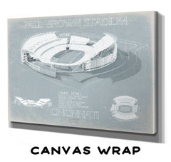 Bella Frye Home & Garden > Decor > Artwork Paul Brown Stadium Wall Art - Original Cincinnati Bengals Blueprint Wall Art