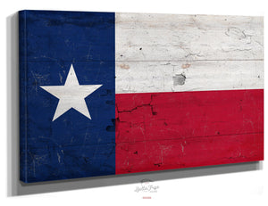 Bella Frye Texas Flag Wall Art - Vintage State of Texas Sign