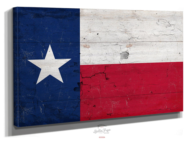 Bella Frye Texas Flag Wall Art - Vintage State of Texas Sign