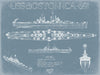 Bella Frye USS Boston (CA-69) Blueprint Wall Art - Original Cruiser Print