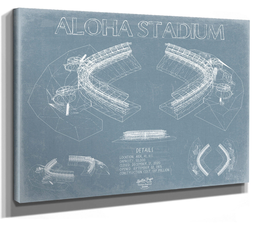 Bella Frye Home & Garden > Decor > Artwork Aloha Stadium Wall Art - Original Aloha Stadium Print