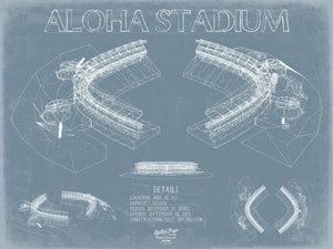 Bella Frye Home & Garden > Decor > Artwork Aloha Stadium Wall Art - Original Aloha Stadium Print
