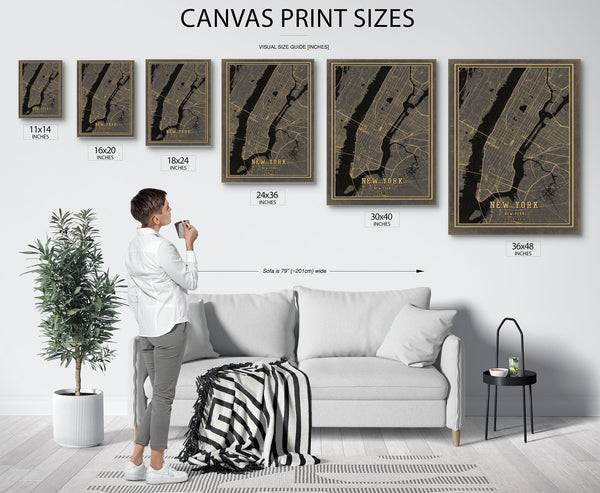 Framed The World on a Plane of a Meridian Vintage Map - Ornate Embellishment Frame with Print