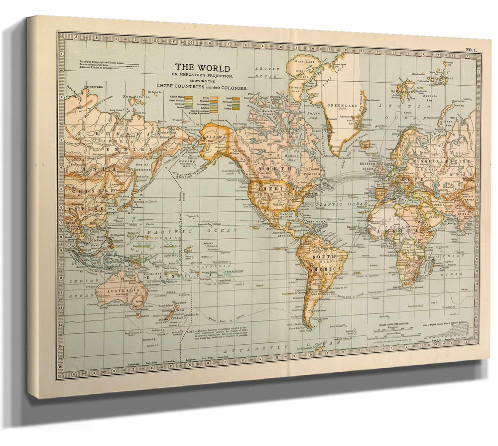 Bella Frye Home & Garden > Decor > Artwork Framed World Vintage Map - Ornate Embellishment Frame with Print