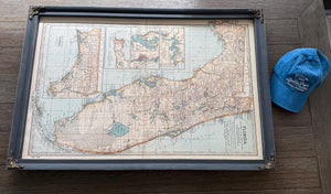 Bella Frye Home & Garden > Decor > Artwork Framed France Vintage Map - Ornate Embellishment Frame with Print