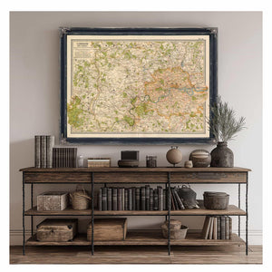 Bella Frye Home & Garden > Decor > Artwork Framed London Vintage Map - Ornate Embellishment Frame with Print