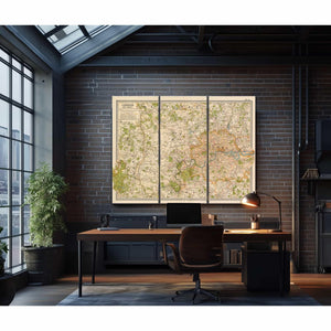 Bella Frye Home & Garden > Decor > Artwork Framed London Vintage Map - Ornate Embellishment Frame with Print